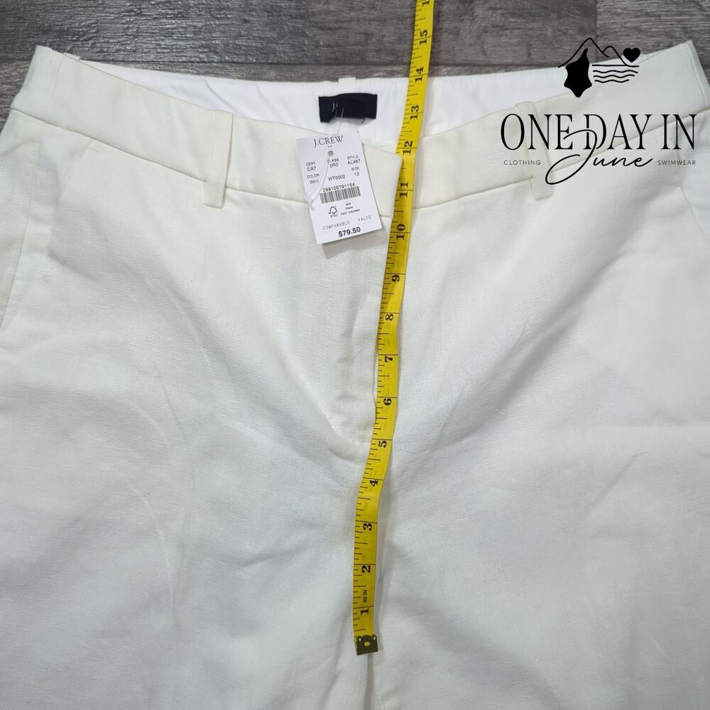 J.Crew Crop Linen Pants Size 12 - Picture 4 of 7
